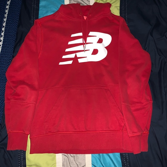 new balance red hoodie